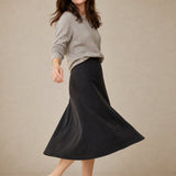 Executive Wool Skirt — Gray, banana_republic product shot