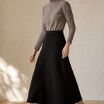 Executive Wool Skirt — Black, banana_republic product shot