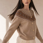 Faircrest Cashmere Cardigan — Brown, banana_republic product shot