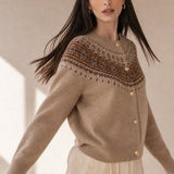 Faircrest Cashmere Cardigan — Brown, banana_republic product shot