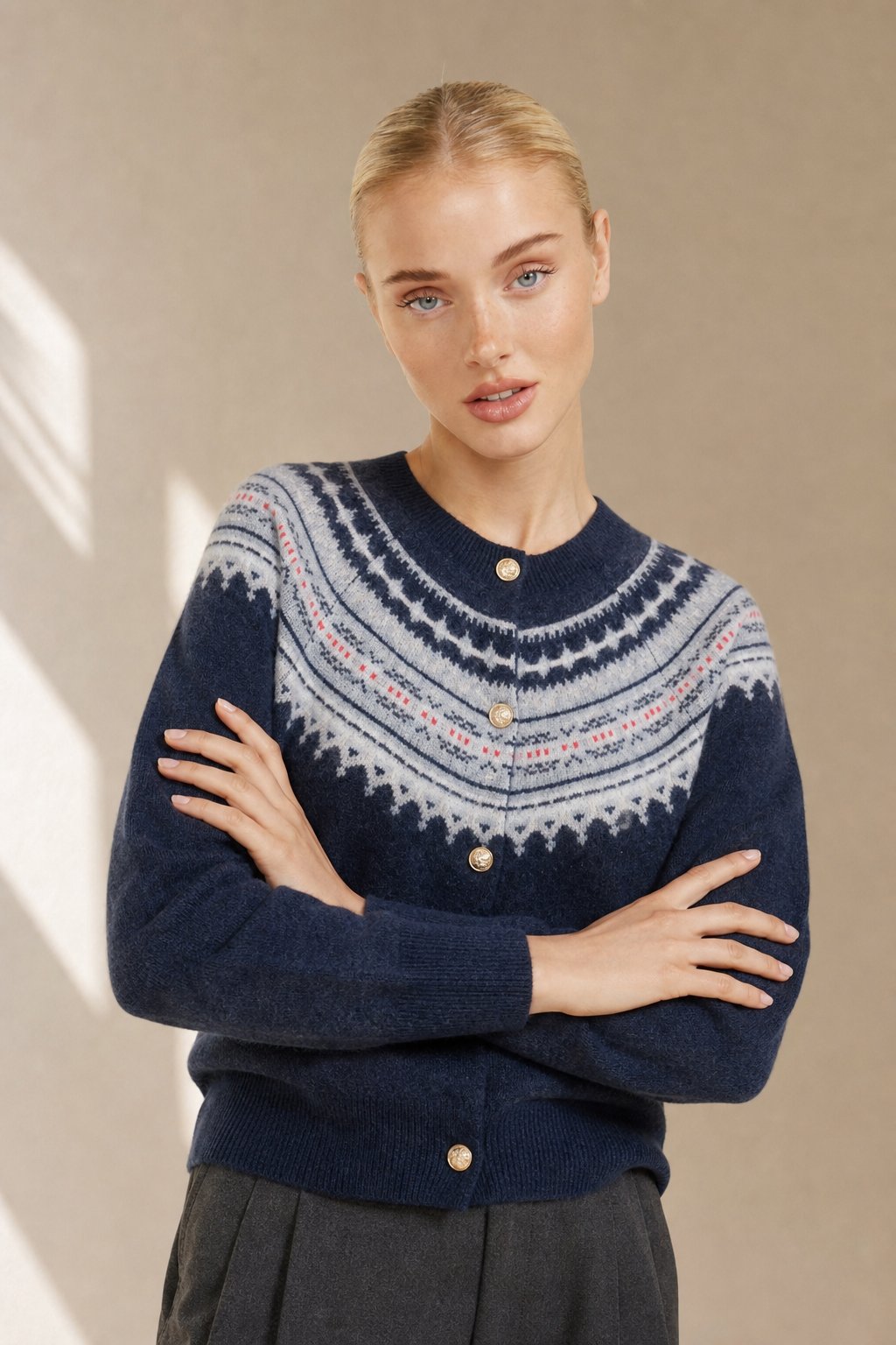 Faircrest Cashmere Cardigan — Navy, banana_republic product shot