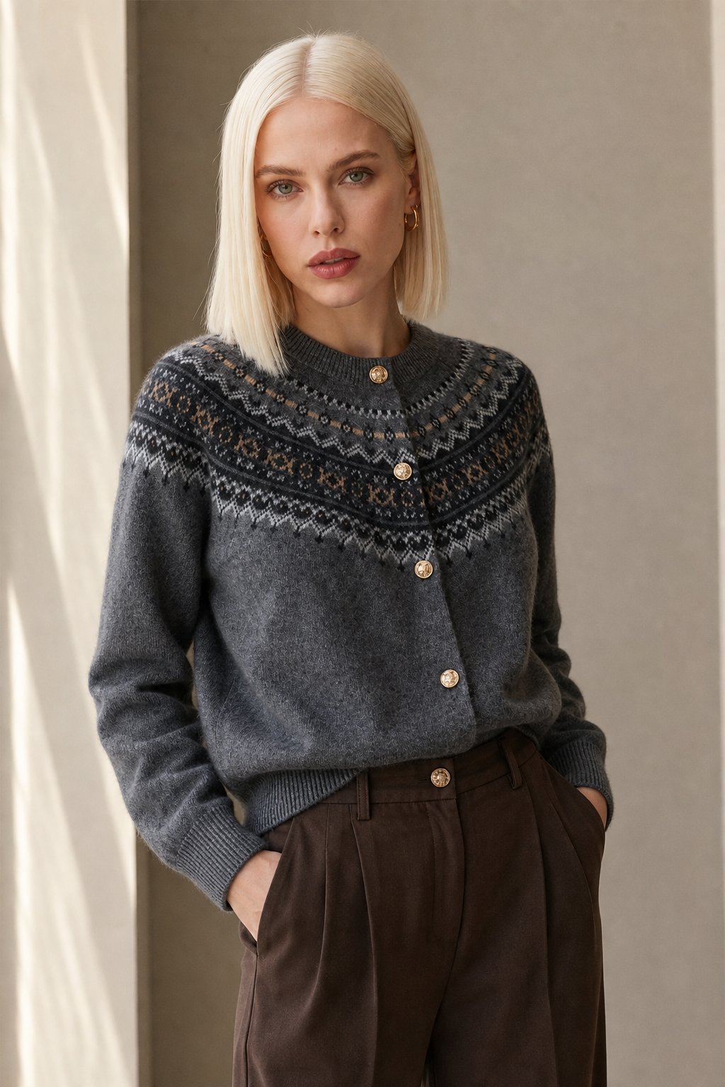 Faircrest Cashmere Cardigan — Dark gray, banana_republic product shot