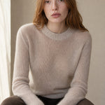 Fenra Mohair Crewneck — khaki, banana_republic product shot