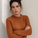 Fenra Mohair Crewneck — Orange, banana_republic product shot