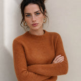 Fenra Mohair Crewneck — Orange, banana_republic product shot