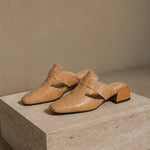 Fjord Italian Leather Square-Toe Mule, shoe_pedestal product shot