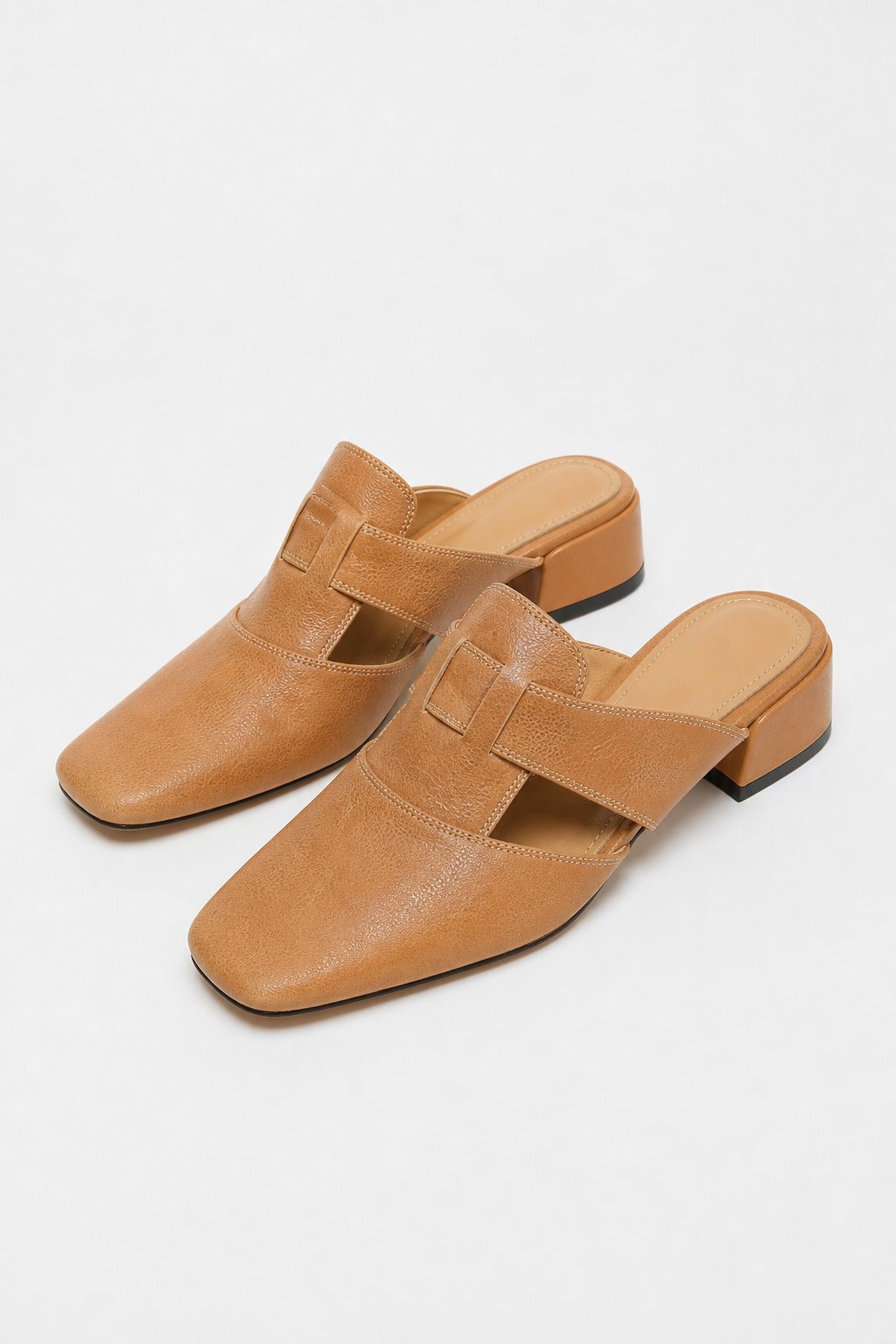 Fjord Italian Leather Square-Toe Mule, studio product shot