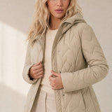 Fjorda Ice Hooded Jacket — Beige, banana_republic product shot