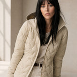 Fjorda Ice Hooded Jacket — Beige, banana_republic product shot