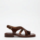 Italian Leather Cross Sandals