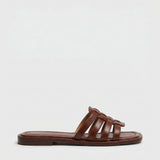 Naples Italian Leather Slides