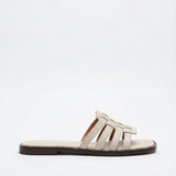 Naples Italian Leather Slides