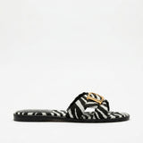 Calvi Italian Leather Cutout Slide Sandal