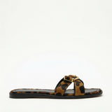 Calvi Italian Leather Cutout Slide Sandal