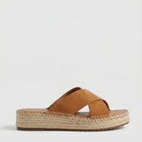 Sorella Woven Leather Platform Sandals