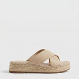 Sorella Woven Leather Platform Sandals