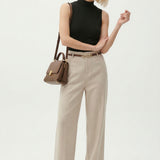 Milano Wide Leg Wool Trousers