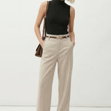 Milano Wide Leg Wool Trousers