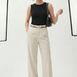 Milano Wide Leg Wool Trousers