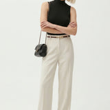 Milano Wide Leg Wool Trousers