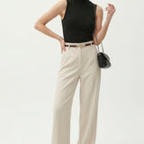 Milano Wide Leg Wool Trousers