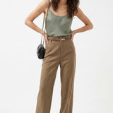 Milano Wide Leg Wool Trousers
