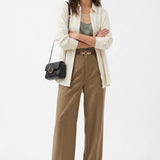 Milano Wide Leg Wool Trousers