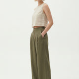 Everly Cotton Wide-Leg Pant