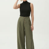 Everly Cotton Wide-Leg Pant