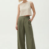 Everly Cotton Wide-Leg Pant