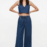 Monaco Drawstring Wide-Leg Jean