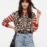 Chloe Leopard Striped Top