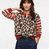 Chloe Leopard Striped Top