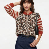 Chloe Leopard Striped Top