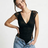 Verde Lumière Mesh Top