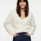 Oversized faux-cashmere cardigan