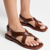 Italian Leather Cross Sandals