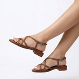 Vittoria Italian Leather Strap Sandals