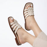 Naples Italian Leather Slides