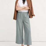 The Pleated Wide Leg Linen Pant