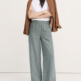 The Pleated Wide Leg Linen Pant