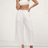 The Pleated Culotte Linen Pant