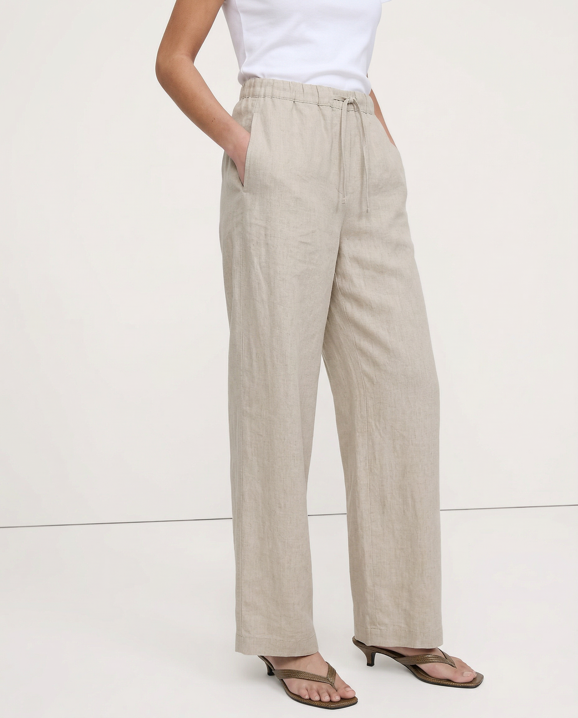 The Seaside Wide Leg Linen Pant