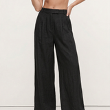 The Pleated Wide Leg Linen Pant