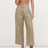 The Pleated Culotte Linen Pant