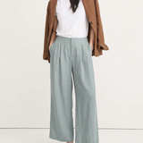 The Pleated Wide Leg Linen Pant
