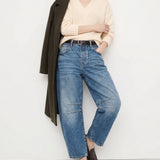 Everly Barrel-Leg Denims