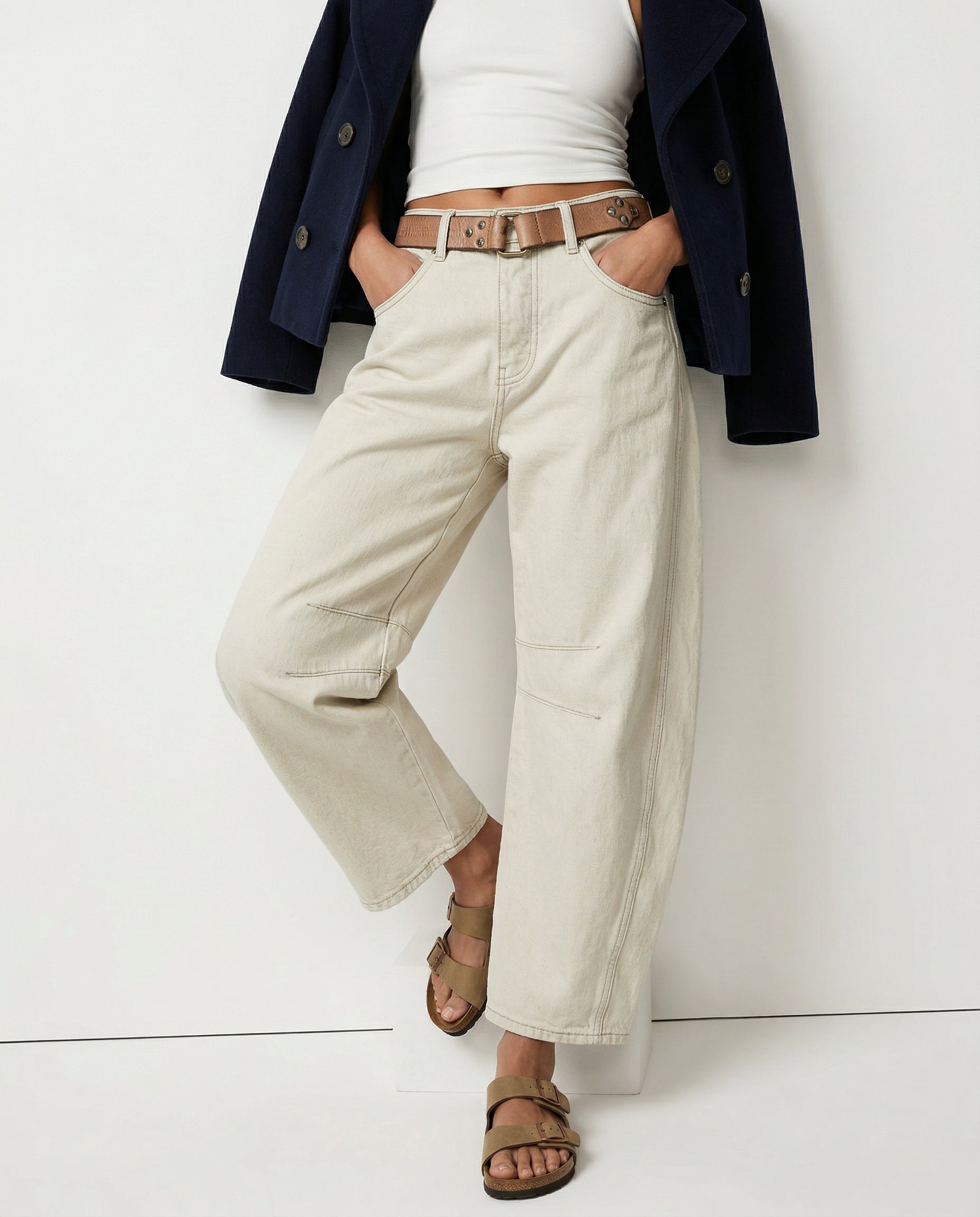 Everly Barrel-Leg Denims