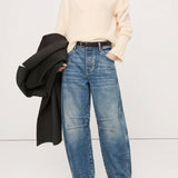 Everly Barrel-Leg Denims