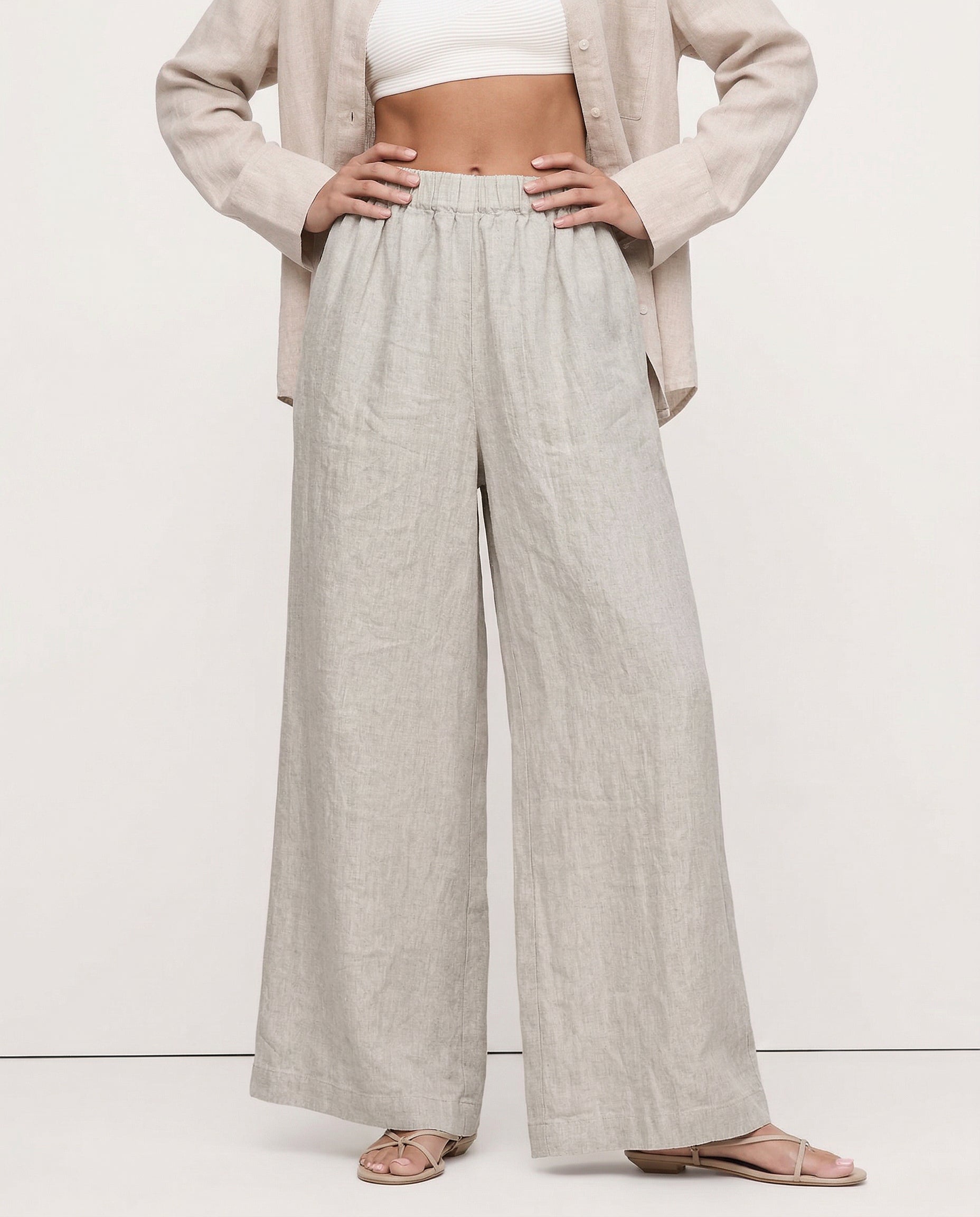 The Easy Wide Leg Linen Pant